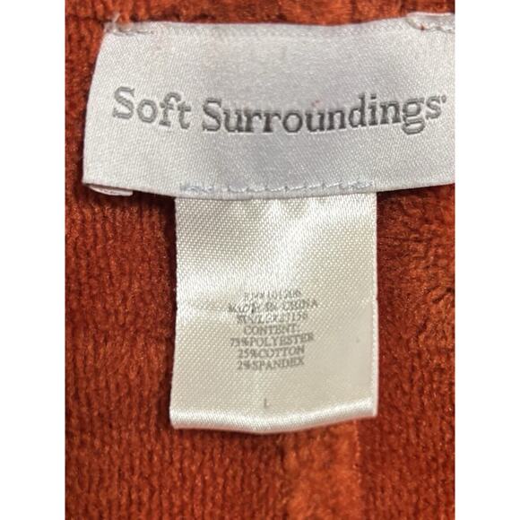 Soft Surroundings Size L Open Front Long Sleeve Cardigan Lagenlook Boho orange - Picture 7 of 9